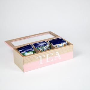 Caja de Te Rosado 23.7X9.5X7.5CM JM6081 Miolé Home