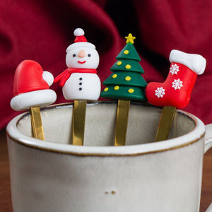 Cucharitas Navidad Set 2 Incluye: Gorro; Muñeco; Árbol; Bota Miolé Home