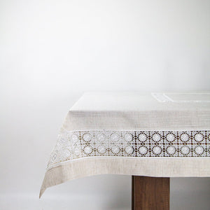 Mantel Circular Calado 150x230 cm Miolé Home