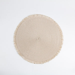 Set 6x Individuales Fleco Corto Beige JM6024B Miolé Home