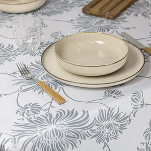 Mantel Antimanchas Flor Gris 150x230 DA005N Miolé Home