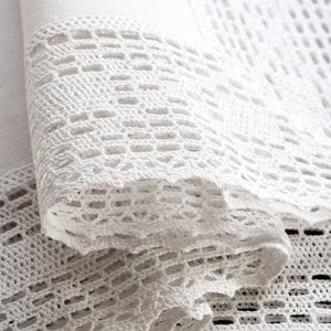 Mantel Puro Blanco Redondo Redondo - 6 Personas (180cm diámetro) TEX1244R Miolé